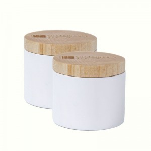 Refillable Bamboo losse poedercontainer