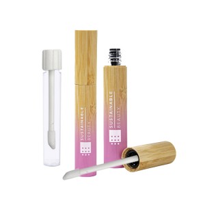 Tubo de brillo de labios de bambú