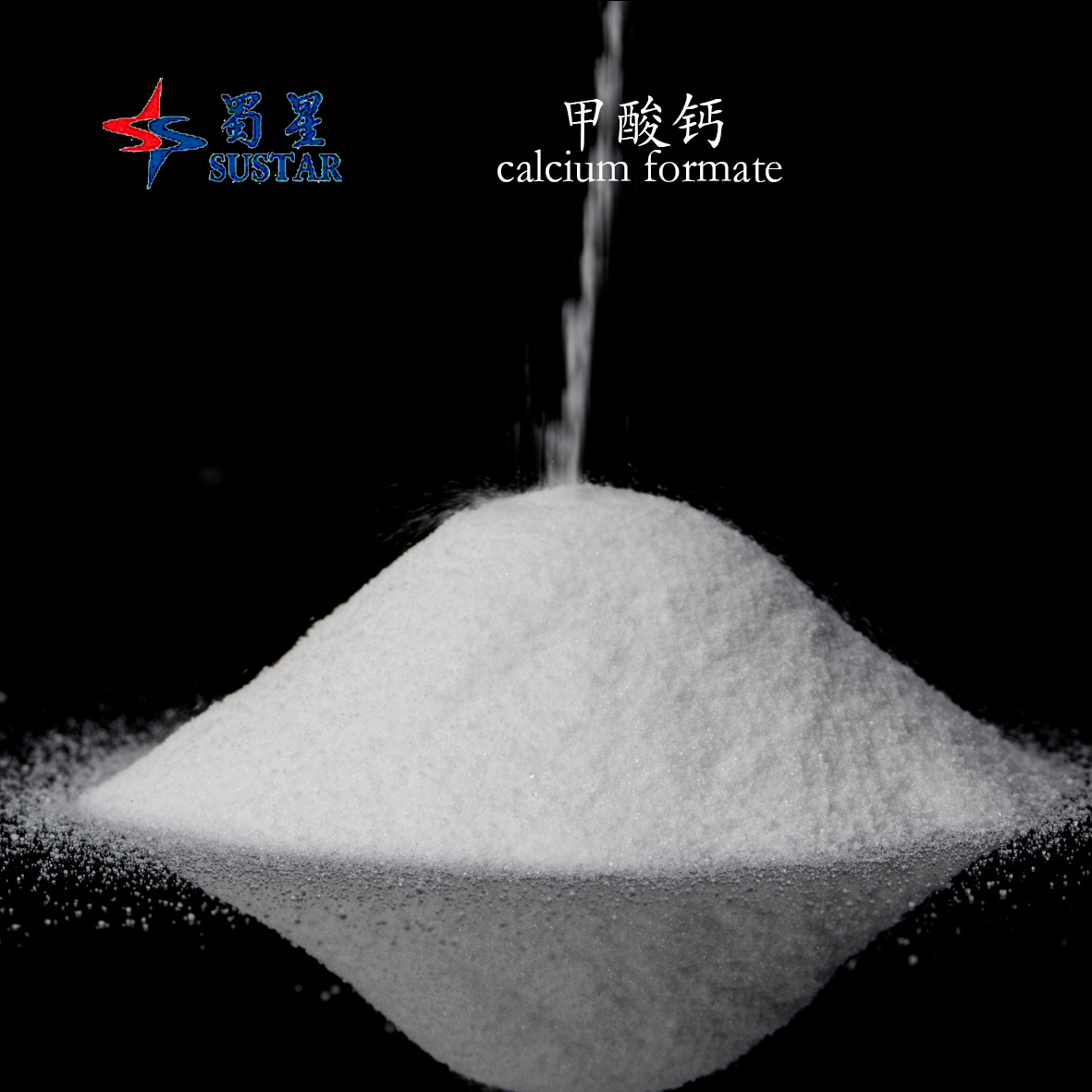 Additif cristallin blanc d'alimentation des animaux de poudre de formiate de calcium
