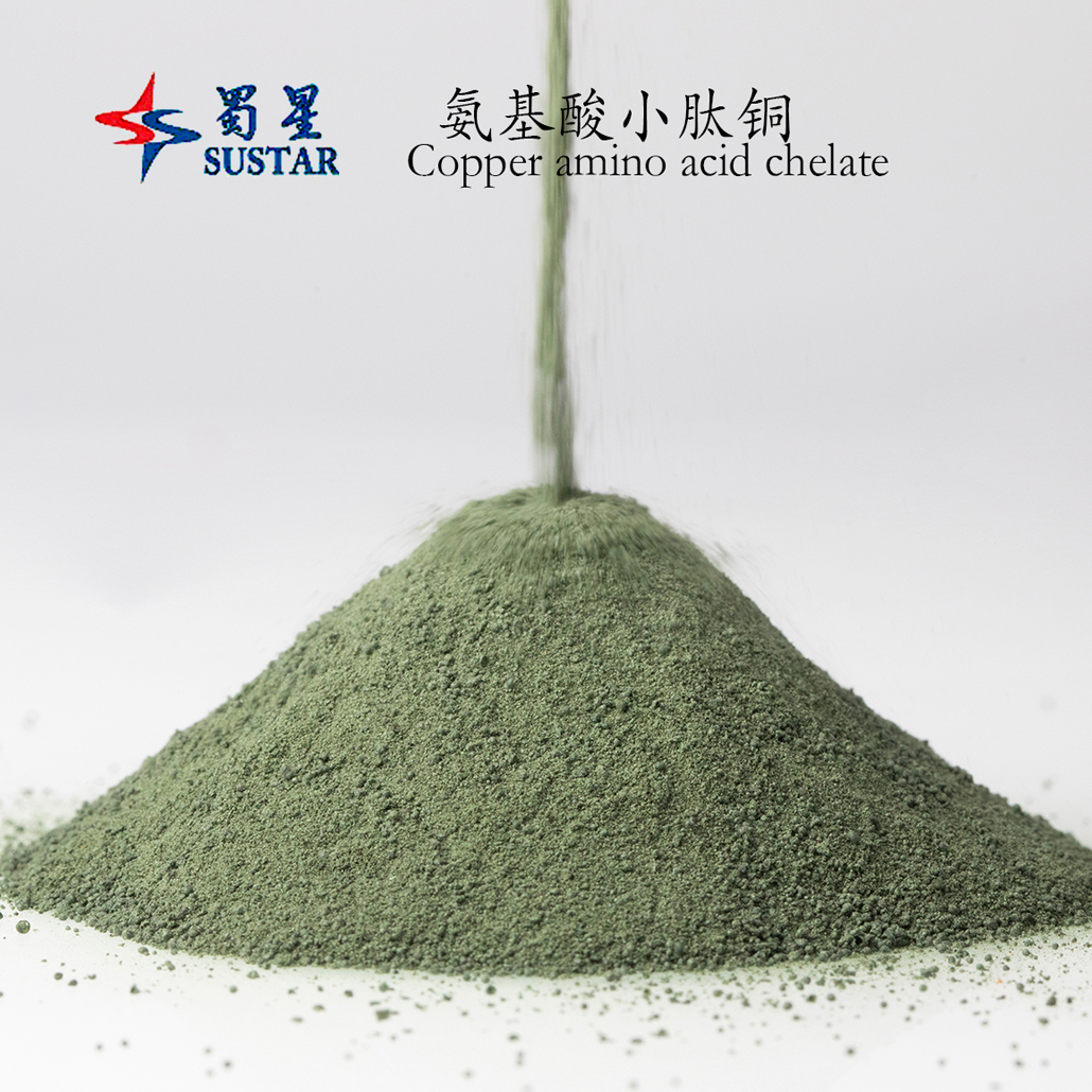 Koppar Aminosyra Chelate Complex Kopparproteinat Grönt eller Grågrönt granulerat pulver