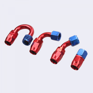 Factory wholesale China Aluminium 45 Degree Swivel Hose End An8 Fittings Red Blue