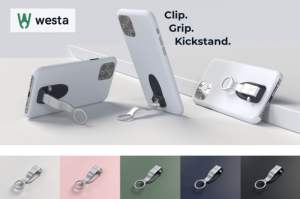 Kickstand telefon bimbit klip poket iphone samsung grip universal phone support phone bracket phone clip pocket