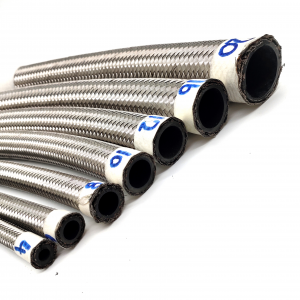 Bện nylon Thép không gỉ Ss đen có thể tái sử dụng An 6 An10 An3 An4 1/8” Ống Ptfe Nhiên liệu ống bện Ptfe