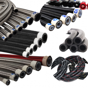 AN4-AN6-AN8 -AN10-AN12-AN16-AN20 PTFE Nylon, Stainless Steel Braided oil cooler hose