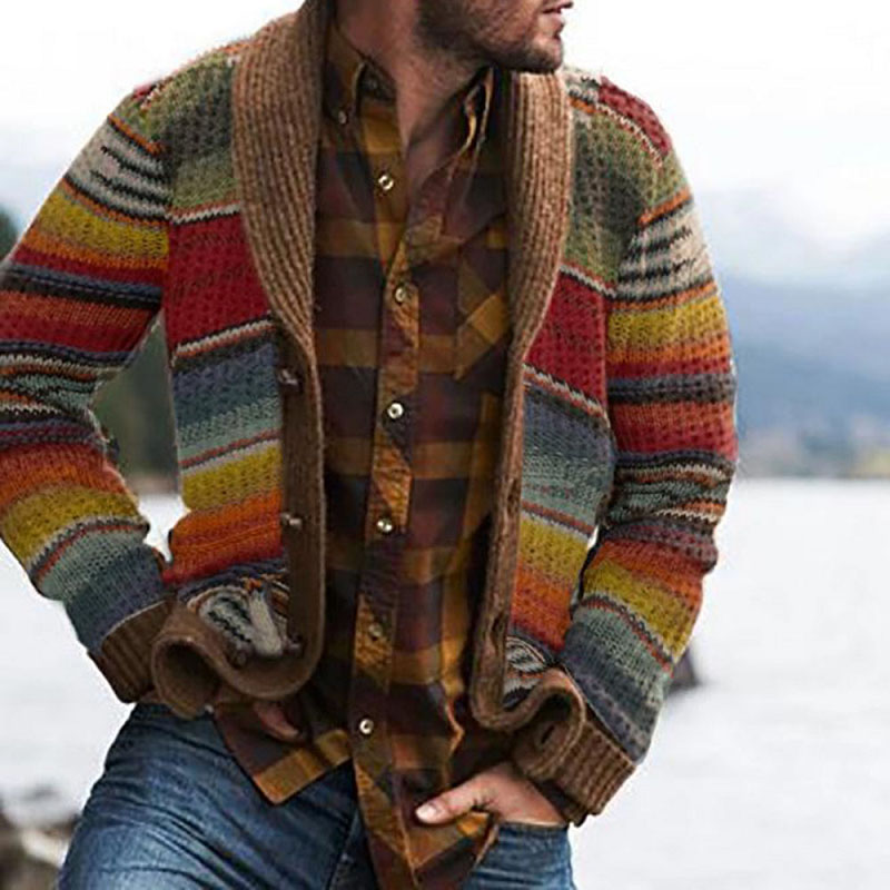 Cardigan sweater knitting patterns for men. Featured Image