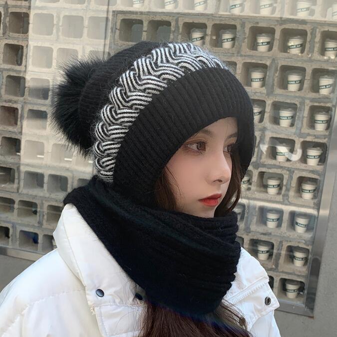 Rabbit hair knitted hat ຮູບພາບທີ່ແນະນໍາ