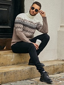 Sweater tas-suf sħun tal-irġiel Ċina customization tal-fabbrika