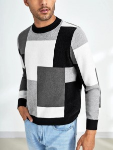 Prilagodba muškog četvrtastog vunenog džempera
