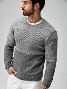 Sweater tas-suf sħun tal-irġiel Ċina customization tal-fabbrika