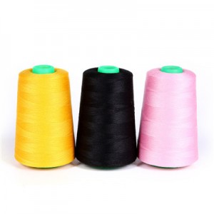 OEM-tehdas Kiinaan Valmistaja 20s/2 korkealaatuinen polyesterilanka, värjätty 5000yds 100% polyesteri kehrätty ompelulanka vaateteollisuudelle