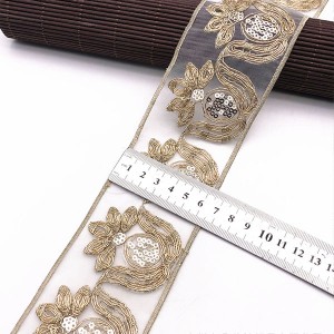 Professional Factory for Hand Sewing Leaf Beads Trim Embroidery Seed Bead Lace Trimming