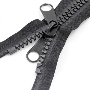 Zipper in plastica aperta cù 2 teste #10 Zipper in resina