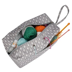 Kit de ganchos de ganchillo con bolsa, bolas de hilo, agujas, kit de accesorios