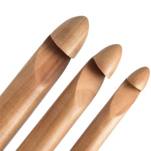 15 stuks houten bamboe haaknaalden set handgemaakt breien