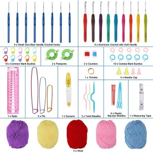 Propesyonal na China China Hot Sale Mixed Color Knitting Needles Aluminum Crochet Hooks