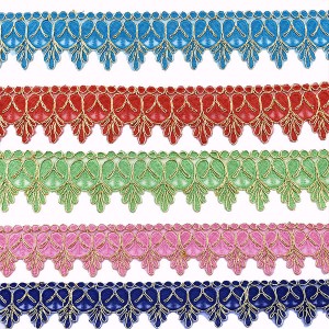 Wholesale Discount China Fancy Design Colorful Embroidered Cotton Eyelet Lace Trim