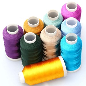 Yakaderera MOQ yeChina Polyester Filament Embroidery Tambo dzekuruka shinda Embroidery Twist Thread