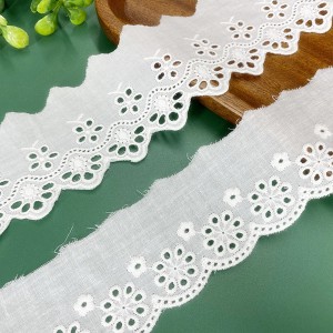 Fabriek best verkopende China African Swiss Pompom Polyester Polyester Lace Trim