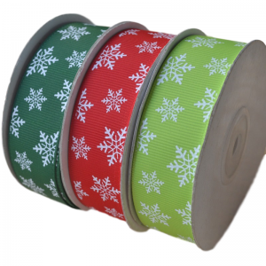 Supply OEM/ODM China Custom Logo Double Sided Satin Christmas Ribbon