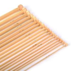 Lot de 36 aiguilles à tricoter en bambou (18 tailles de 2,0 mm à 10,0 mm)