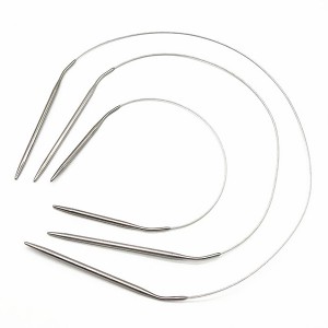 Stainless Steel Ring Needle Knitting Needles Set Tools DIY Knit Accessories