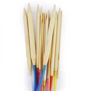 Flerfarget plastrør sirkulær bambus strikkepinner Heklehåndverkssett
