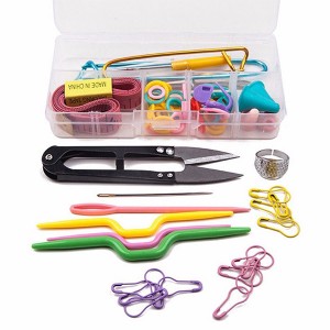 Zestaw narzędzi dziewiarskich DIY materiały dziewiarskie z walizką Zestaw dziewiarski dla dzieci
