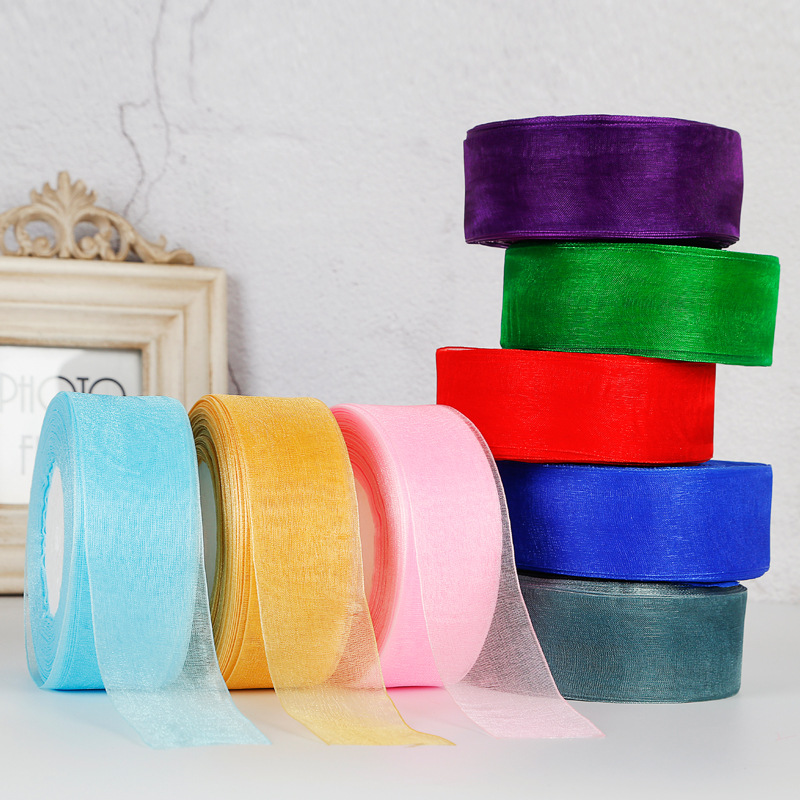 Originale Factory Sinis 100% Polyester Lupum Organza Ribbon pro Nuptiali Decoration