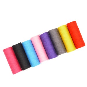 ОЕМ Кина Кина 402 Полиестер со висок квалитет за домашно рачно шиење конец за шиење Мало вратило 50 јарди 10 боја за пакување табла за фиксирање на конец во боја