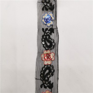 2019 Visokokakovostni kitajski elastični čipkasti trakovi, votle rože, okrasne čipkaste obrobe za spodnje perilo