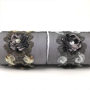 Hot New Products China Nylon Lace Trim untuk Bra / Underwear Lebar 18.5cm