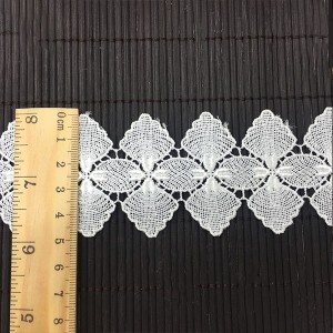 2019 Fancy Design Swiss Polyester Flower Lace Trim
