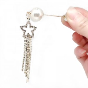 Pearl Pendant Pins Rhinestone Brooch ສໍາລັບແມ່ຍິງ Cardigan Scarf Hat Clothes Lapel Pin