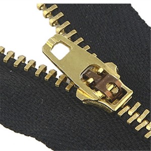 តម្លៃពិសេសសម្រាប់ China Zipper Two Way Separating Swiss Gold Metal Zipper