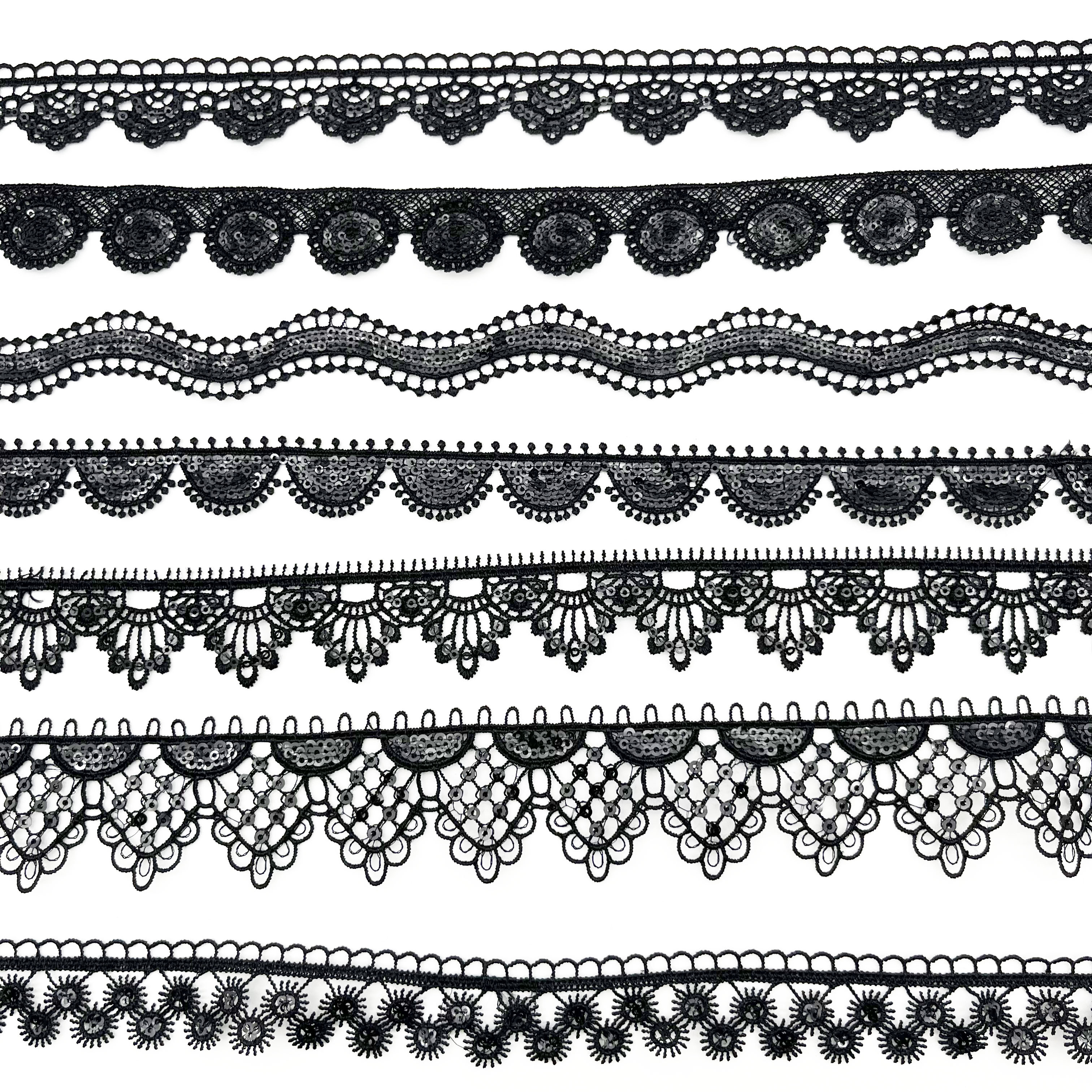 Yepamusoro Elastic Lace Yeruvara Neruvara Nhete Tulle Lace Cheka Spandex Border Lace Fabric