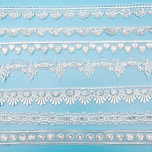 Popular Tulle Lace Trimmings Embroidered Floral Lace Trim For Sale