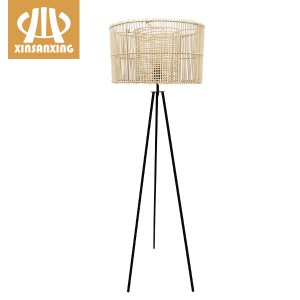 Super Lowest Price  Tall Rattan Floor Lamp  - Rattan Floor Lamps Sale,rattan Bohemian Style Tripod Floor Lamp | XINSANXING – Xinsanxing Lighting