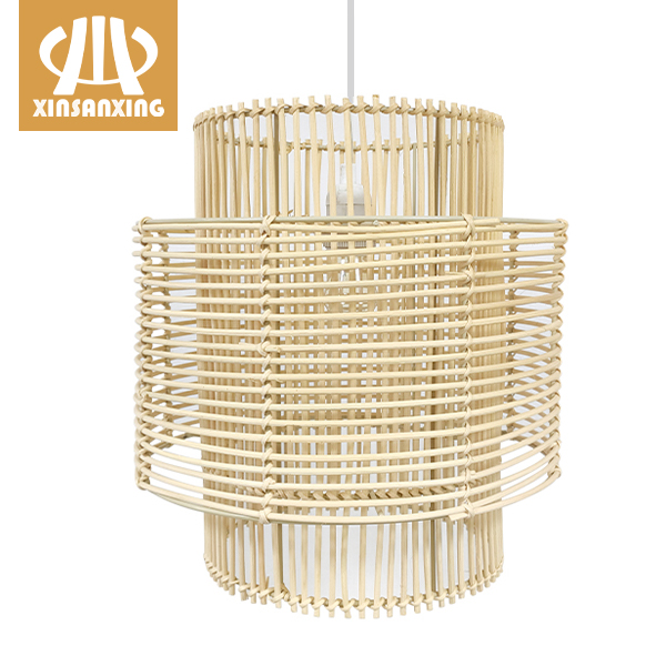 Rattan flush mount ceiling light,Natural wood color rattan chandelier | XINSANXING Featured Image