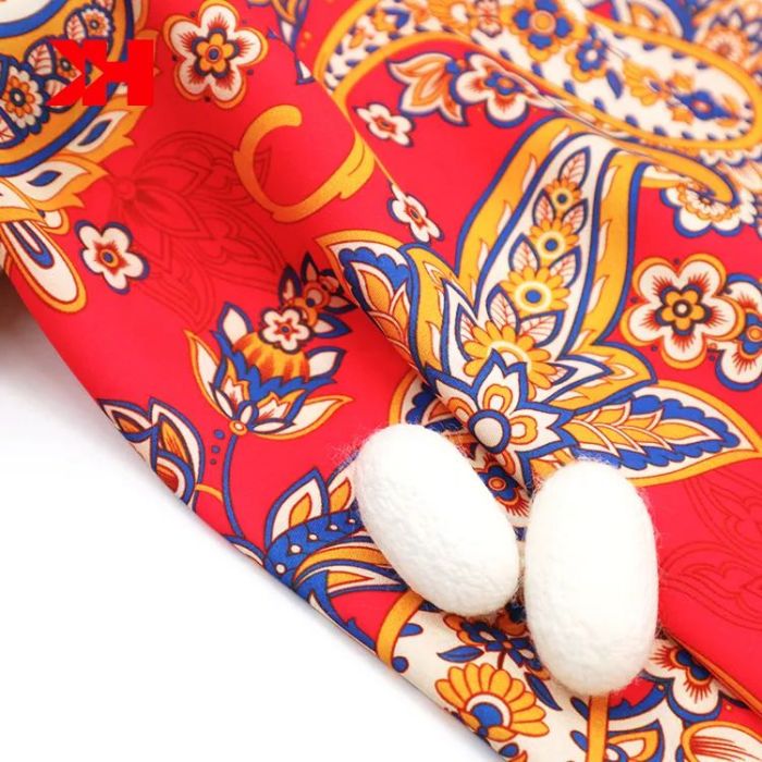 Custom printed fabric silk fabrics textiles for dress