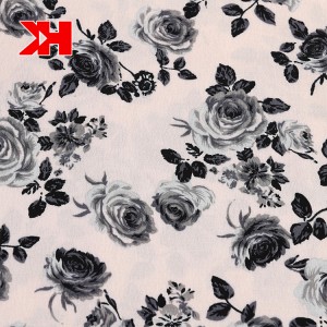100% rayon krep kain nyaman lan breathable kanggo gaun