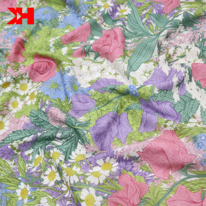 Floral Digital Print Liberty Fabric барои либос