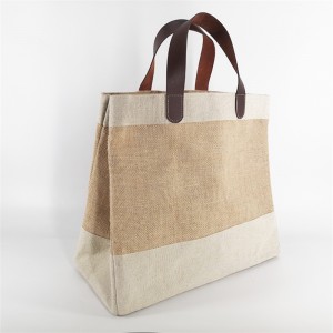 Custom Leather Environment-Friendly Jute Bags