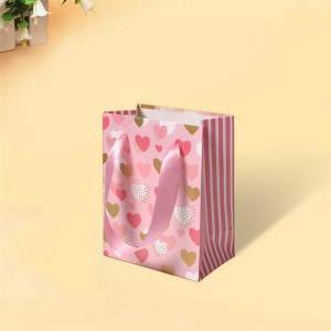 Polka-Dot Ribbon Christmas Art Paper Bag