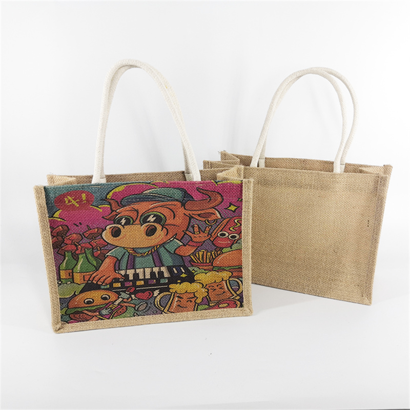 Custom Printed Eco-Friendly Leather Jute Bag Featured Image