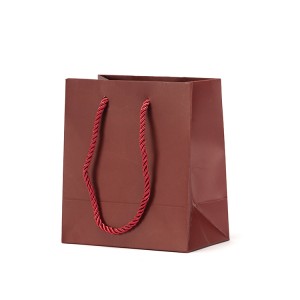Red Round Rope Art Shopping Bag