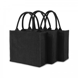 China High Quality Burlap Grocery Bag Manufacturers –  Custom Black Environmental Protection Jute Bag – Shengyuan