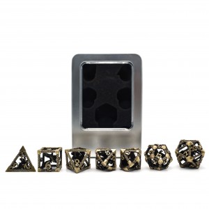 Metal hollow dragon board game dice