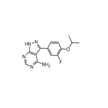 3-(3-фтор-4-ізапаксіфеніл)-1Н-піразола[3,4-d]пірымідзін-4-амін