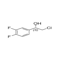 Прамежкавы тикагрелор (S)-2-хлор-1-(3,4-дыфторфеніл)этанол