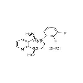 (5S,6S,9R)-5-аміна-6-(2,3-дыфторфеніл)-6,7,8,9-тэтрагідра-5Н-цыклагепта[b]пірыдын-9-ол: дыгідрахларыд